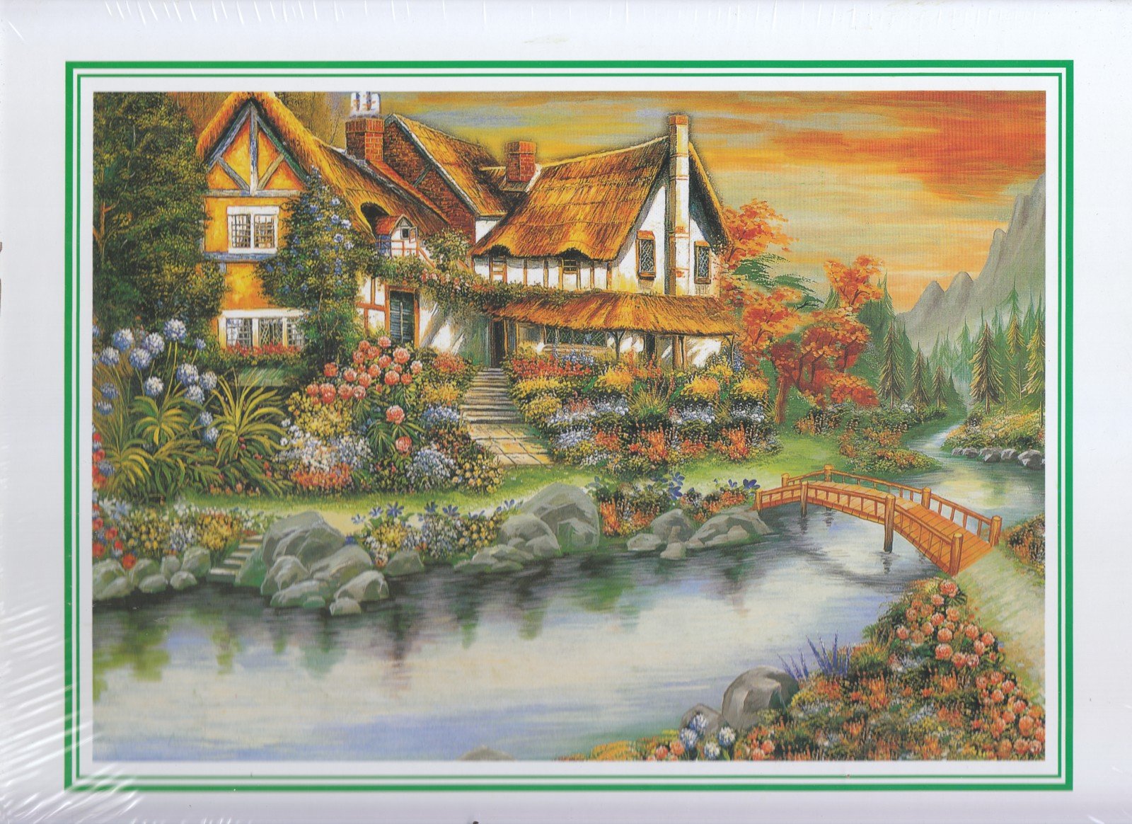 House By the Stream 500 Piece Jigsaw Puzzle for Adults - Relaxing Landscape Art Puzzle for Home Decor & Family Game Night