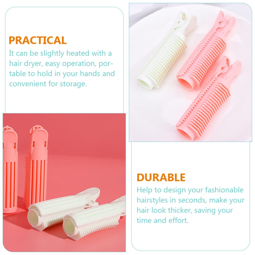 FOMIYES 10pcs Hair Root Clips & Rollers Set - Volumizing Bangs & Roots Hair Styling Tools with ABS Natural Hairbrush for Wavy Hairstyles - Perfect for Salon, Home Use & Travel Styling