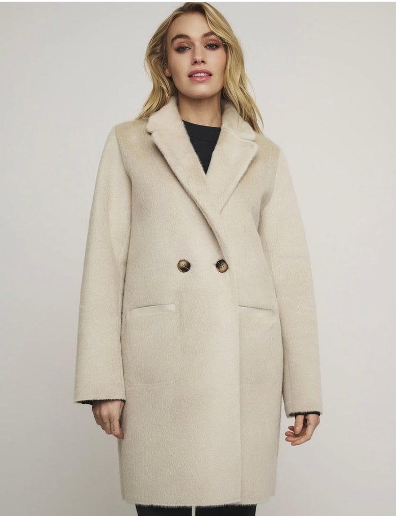 Ivon Reversible Coat in Birch - Women's Lightweight Double-Faced Trench Coat for Fall & Winter | Perfect for Office, Travel & Casual Outfits