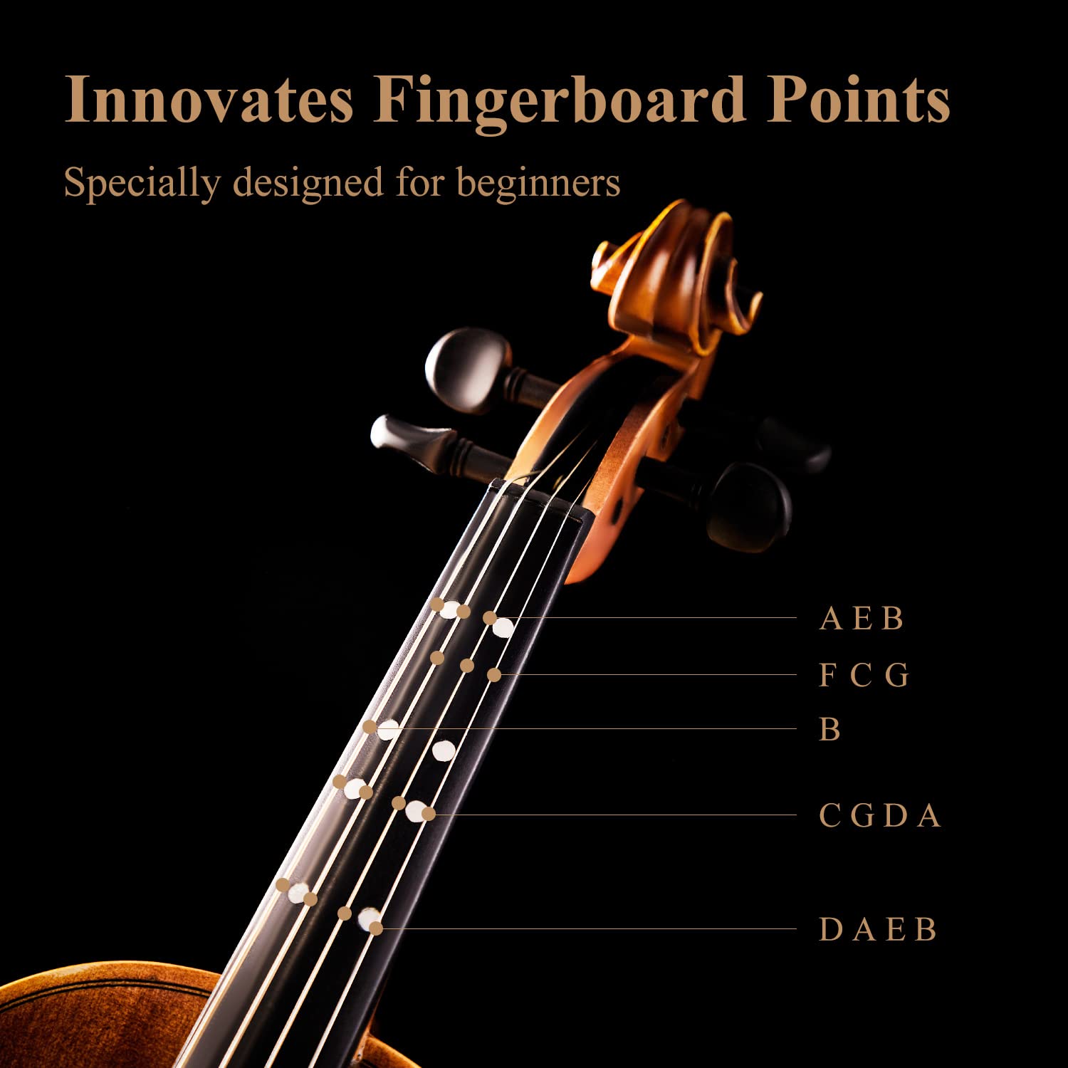 **Eastar EVA-3 3/4 Size Matte Violin Set for Beginners – Includes Hard Case, Rosin, Shoulder Rest, Bow & Extra Strings (Fingerboard Imprinted Guide) – Perfect for Students, Practice & Performances**