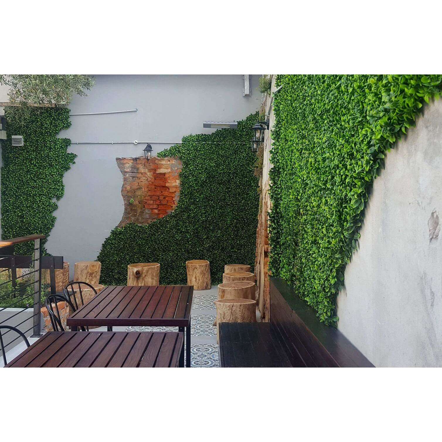 Jasmine Artificial Hedge Screen - 100cm x 100cm UV Resistant Green Wall Panel for Outdoor Privacy Fence, Garden Decoration & Balcony Cover