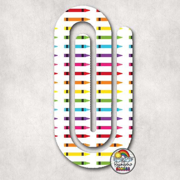 Colorful Acrylic Paper Clips for School, Office & Crafting - Bulk Pack of 60 Assorted Crayon-Shaped Clips - Perfect for Organizing Documents, Scrapbooking & DIY Projects