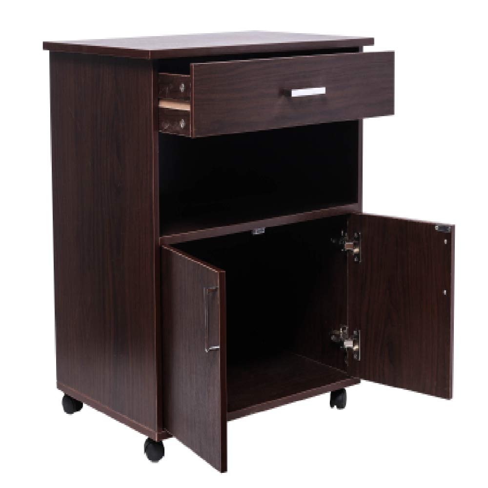 Wooden File Cabinet with Drawers & Shelves - 2-Tier Storage Organizer for Home Office, Bedroom, Living Room | Perfect for Document Storage, Office Supplies & Home Organization