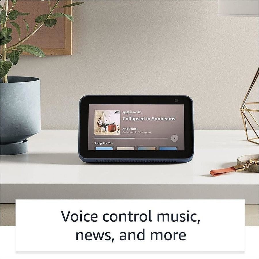 Amazon Echo Show 5 (2nd Generation) Smart Display with Alexa - Compact Smart Home Hub for Video Calls, Music, and Smart Device Control - Perfect for Kitchen, Bedroom, or Office Use