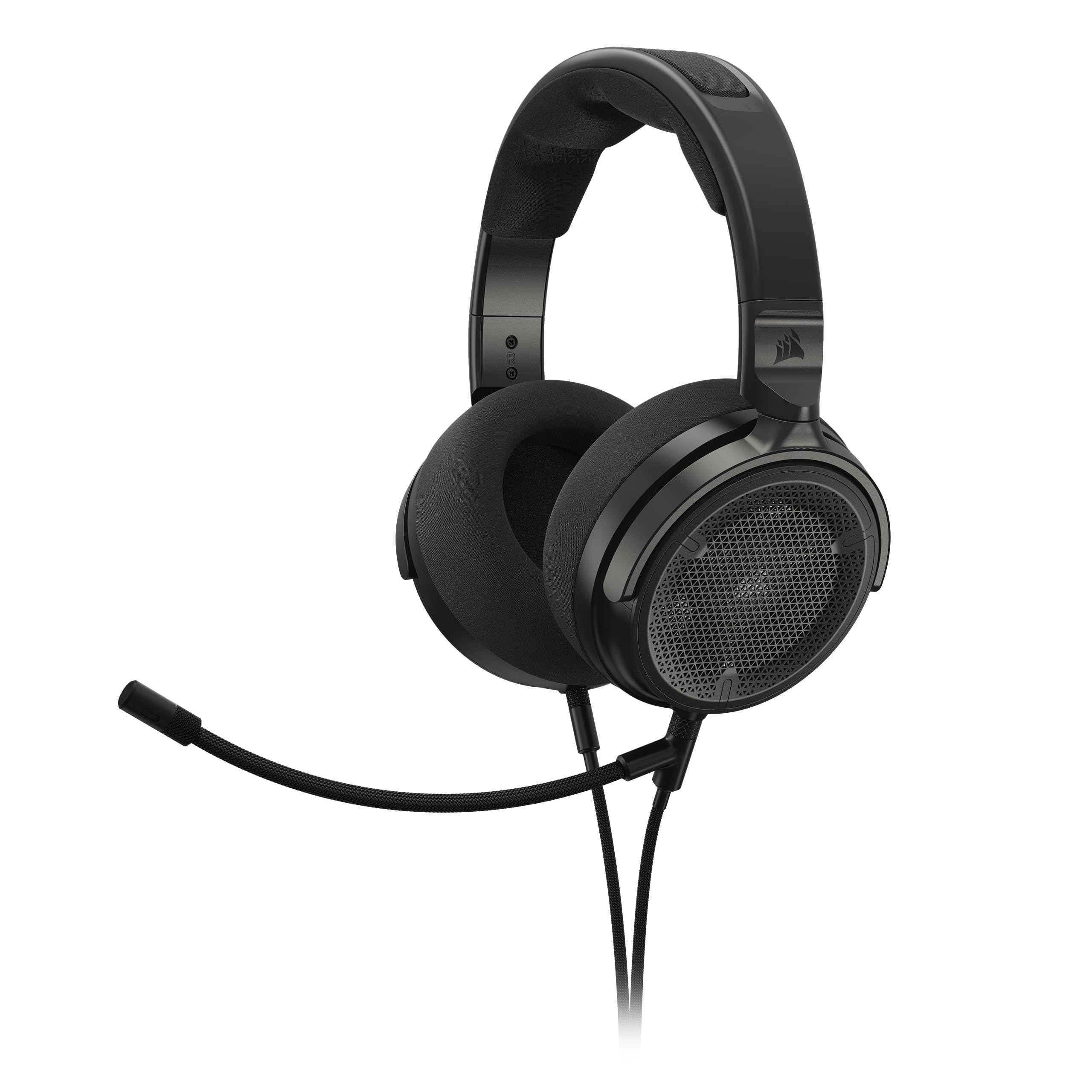 Corsair Virtuoso PRO Wired Open Back Gaming Headset with Detachable Unidirectional Microphone - 50mm Graphene Drivers - 20Hz-40kHz Frequency Response - Carbon Finish - Perfect for Competitive Gaming, Streaming & Music Production