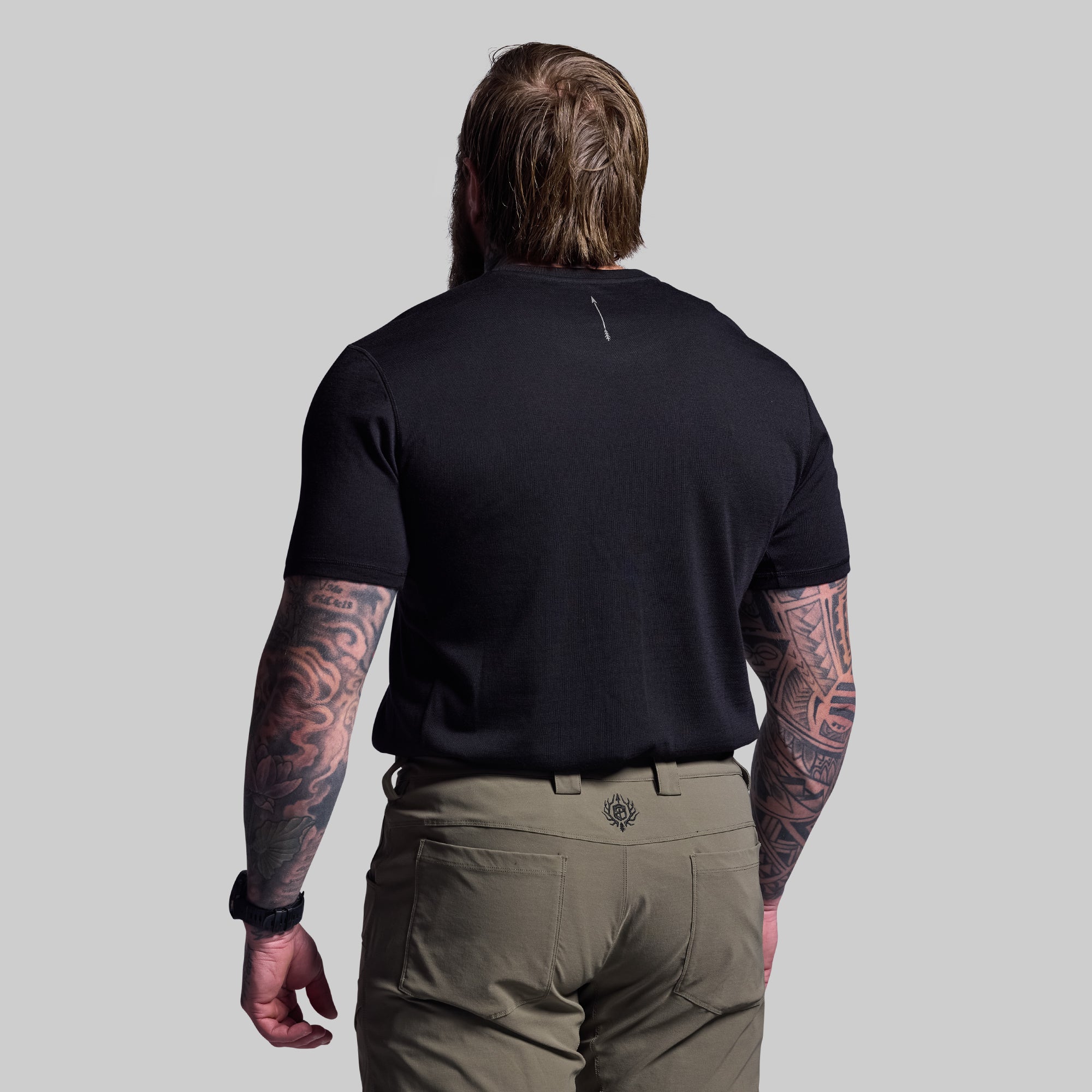 Ridgeline Tee 165 - Premium Black Cotton T-Shirt for Men | Comfortable Casual Wear for Outdoor Activities & Everyday Use