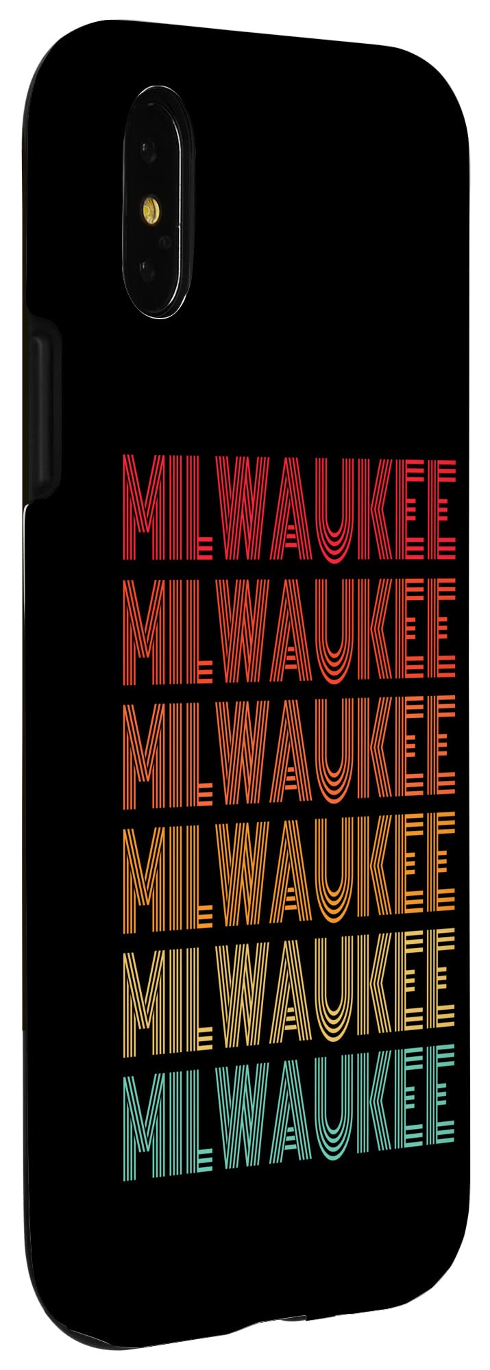 iPhone X/XS Milwaukee Vintage Letters Phone Case - Durable Protective Cover for Everyday Use, Travel & Outdoor Activities