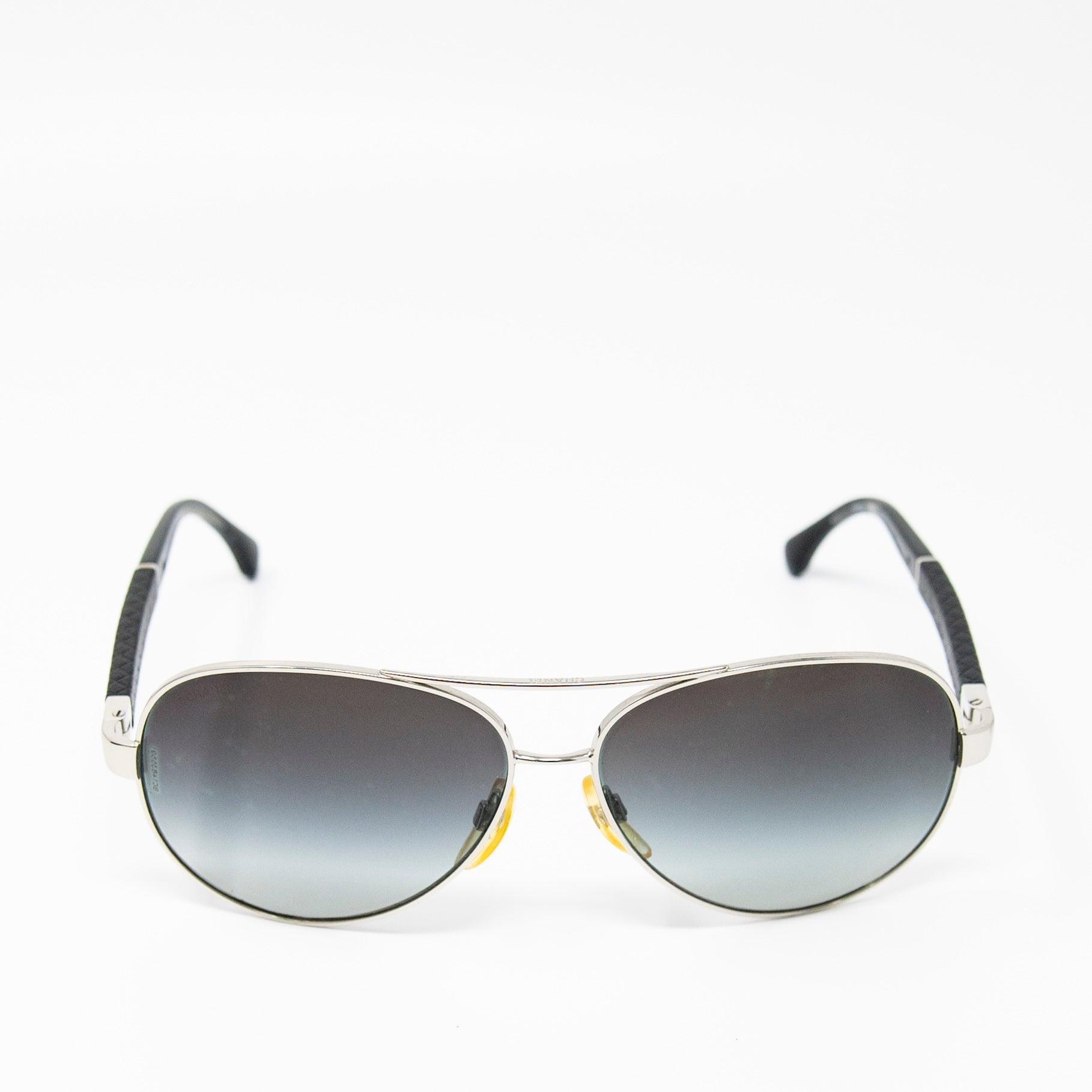 Chanel Black Aviator Sunglasses for Women - Luxury Designer Pilot Shades with UV Protection - Perfect for Driving, Travel & Fashion Accessories