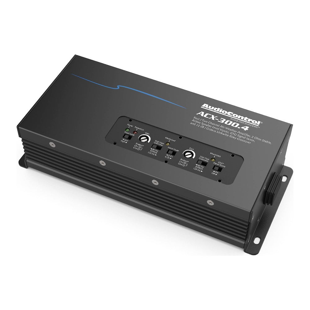 AudioControl ACX 300.4 300 Watt Marine 4 Channel Amplifier - High Power Waterproof Boat Stereo Amp for Marine Audio Systems | Perfect for Yachts, Speedboats & Outdoor Marine Entertainment
