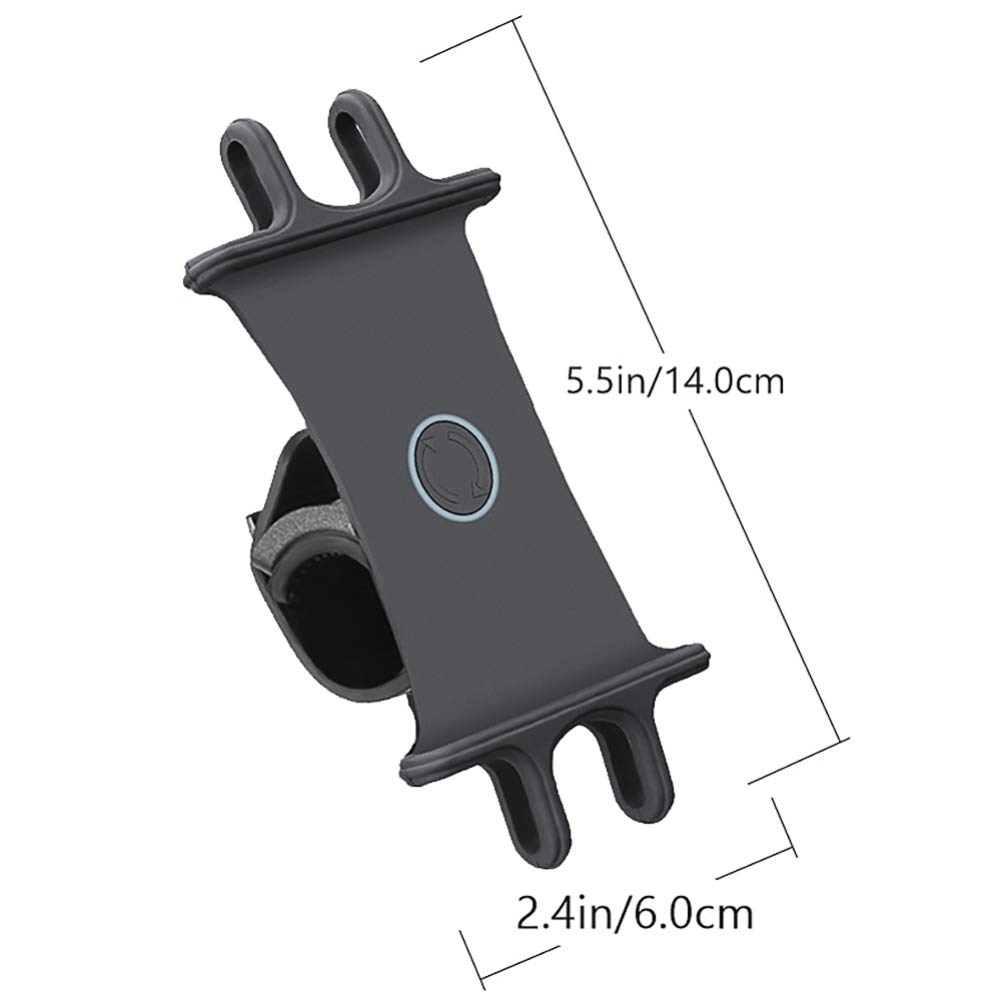 Hemobllo 1pc Silicone Bike Phone Holder - Secure Phone Bracket & Storage Rack for Cycling, Running, and Outdoor Activities