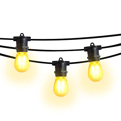Yellow Shatterproof LED Bulb (2W) - Black Cord