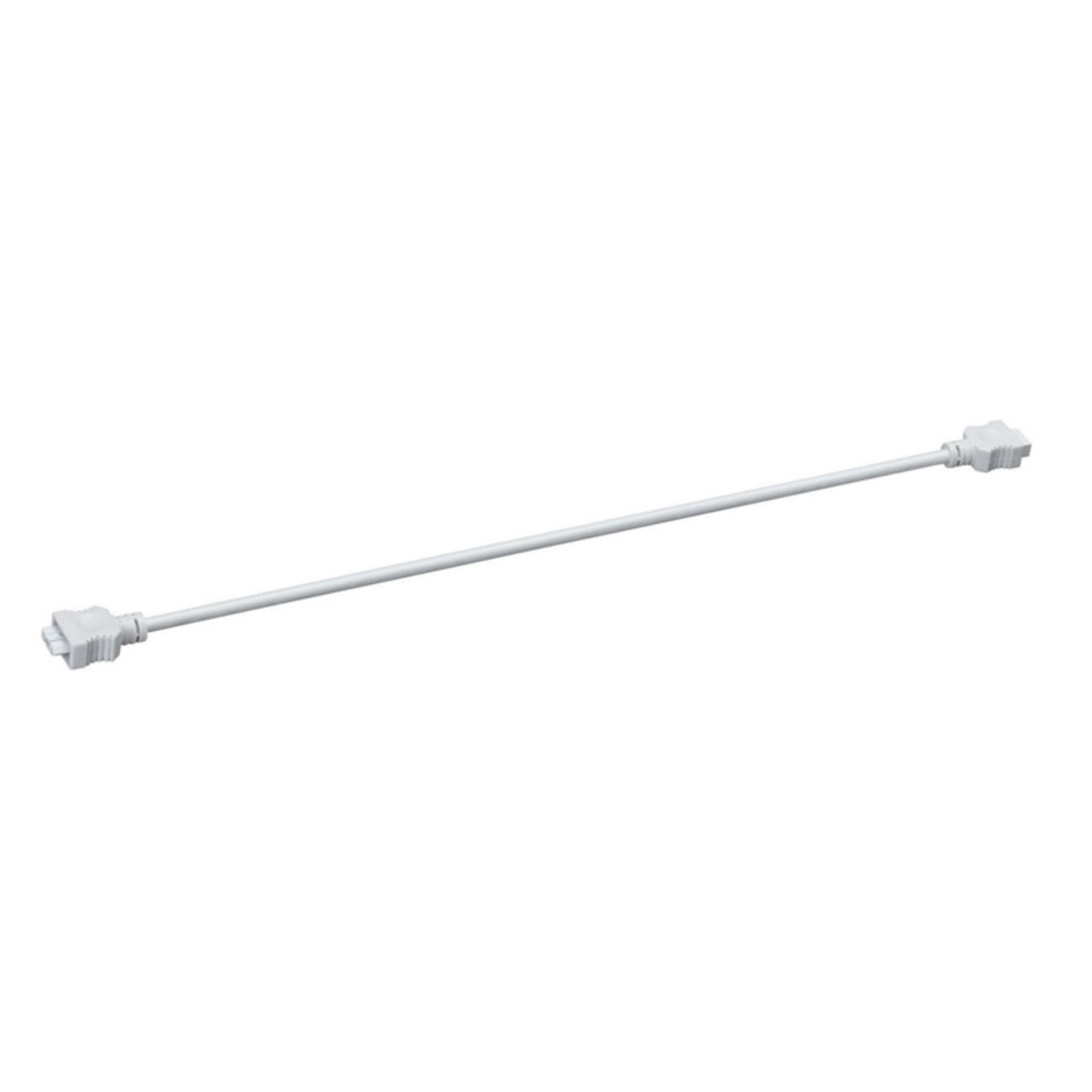 21 Inch White Interconnect Cable for 6U Under Cabinet Lights - Perfect for Kitchen, Pantry, and Closet Lighting Installation