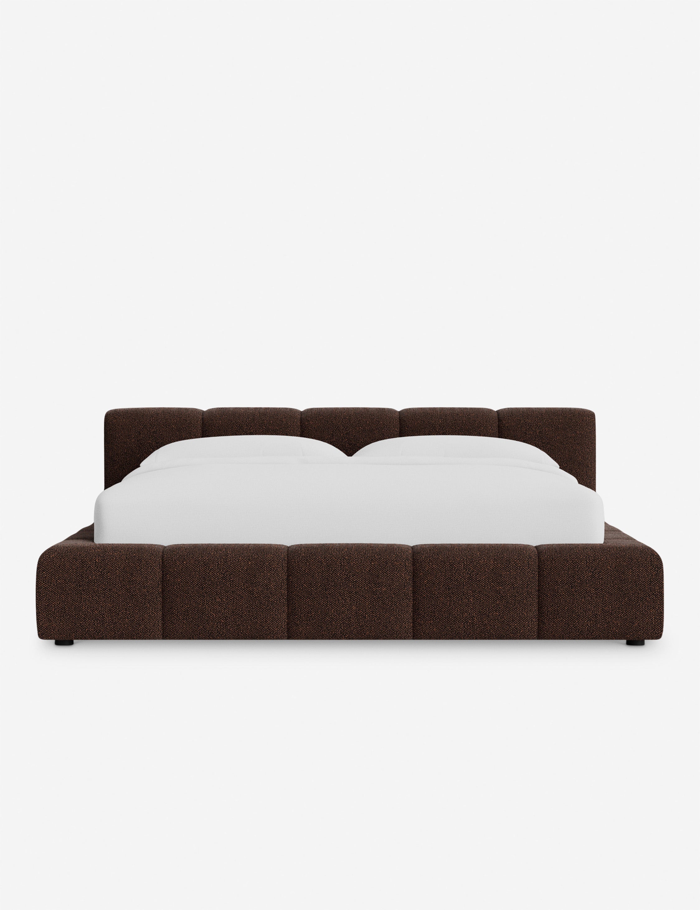 Cambry Platform Bed Frame - Modern Minimalist Wooden Bed with Headboard - Perfect for Bedroom, Guest Room & Small Spaces