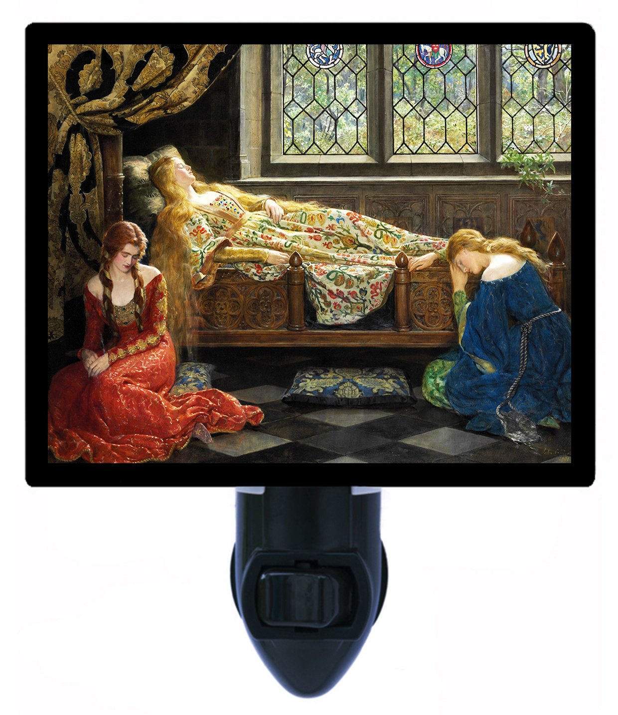 John Collier The Sleeping Beauty LED Night Light - Vintage Old Masters Artwork for Bedroom, Nursery & Home Decor