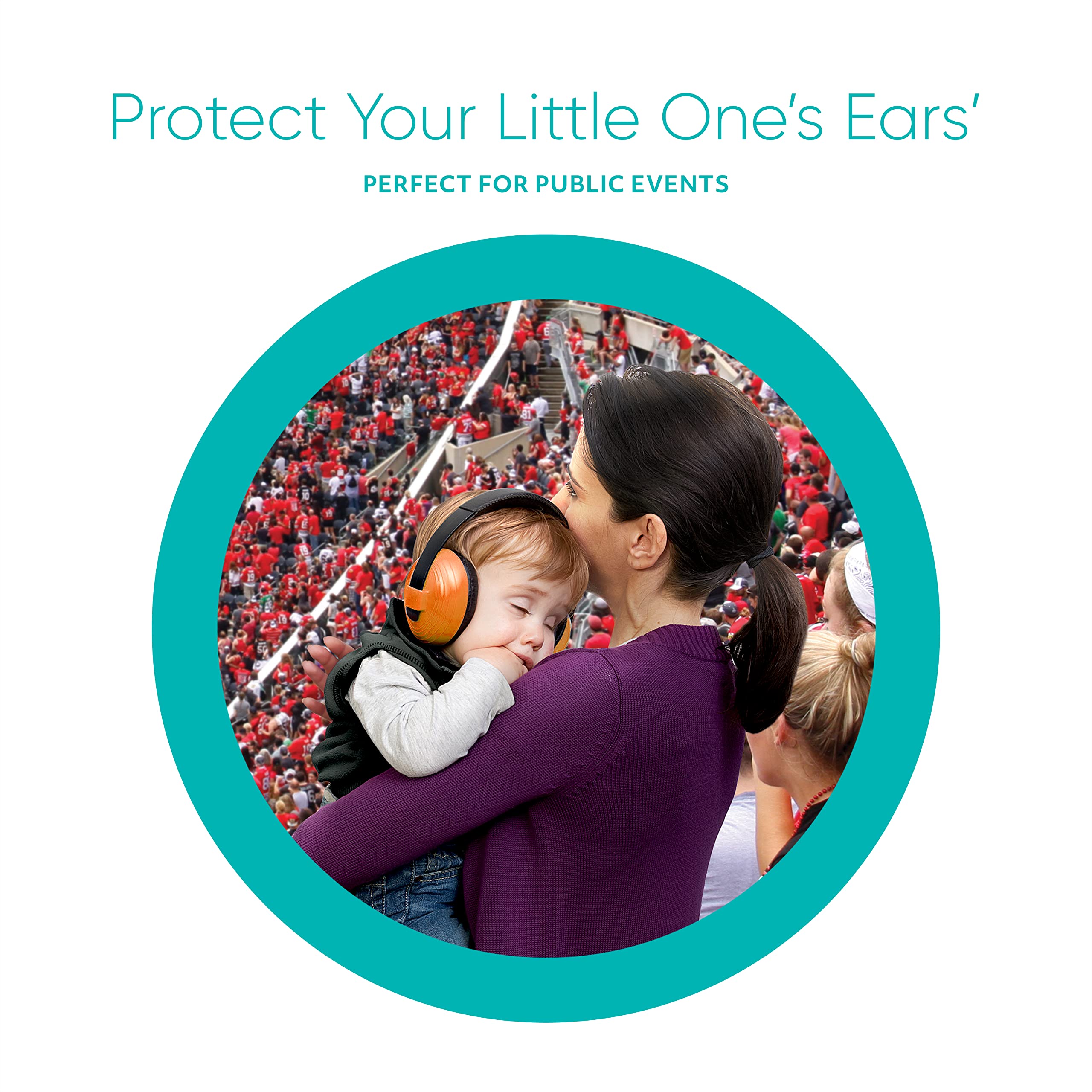 KidCo Whispears Baby Ear Protection Headphones - Noise Cancelling Ear Muffs for Infants, Toddlers & Kids | Perfect for Air Travel, Concerts & Loud Events