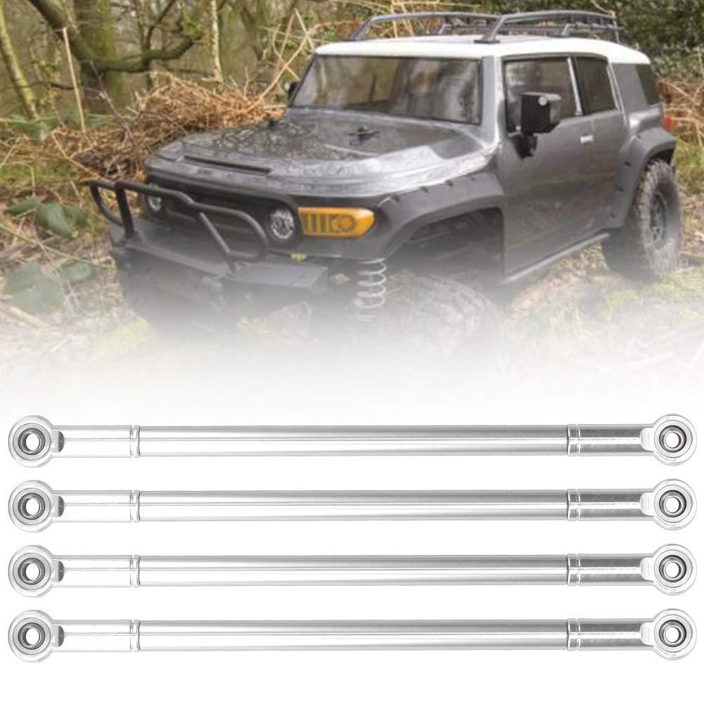 Gaeirt RC Steering Rod - High Strength Aluminum Alloy CNC Machined Upgrade Part for HPI Venture FJ Crawler Car (S116844S Silver) | Durable Steering Link Pull Rod for Off-Road RC Vehicles & Rock Crawling Adventures