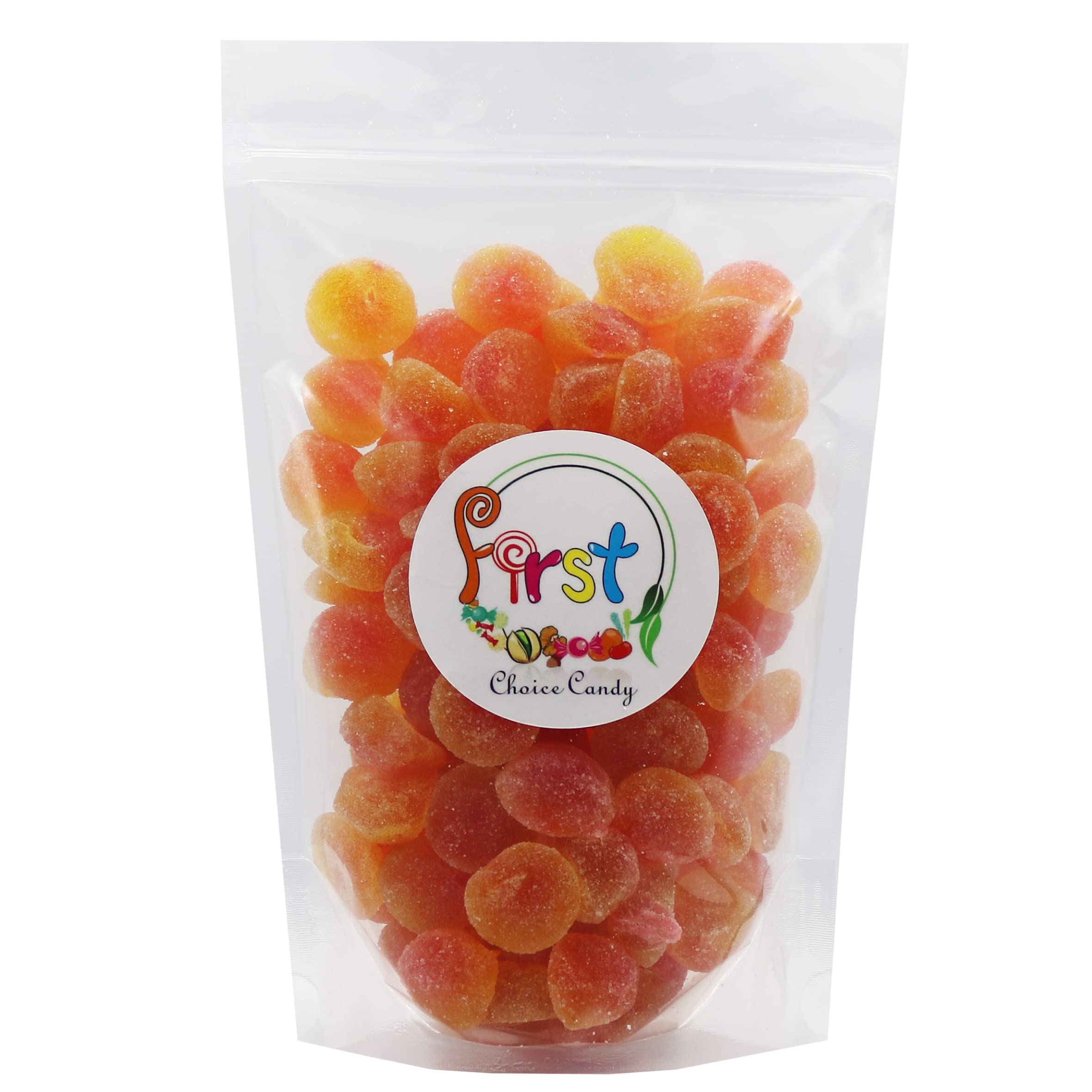 FirstChoiceCandy Gummy Fruit Candy - Peach Flavor, 10 Pound Bulk Pack (Pack of 1) | Sweet & Chewy Peach Gummies for Parties, Movie Nights & Office Snacks