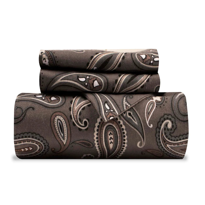 Reversible Flannel Trellis Duvet Cover Set with Pillow Shams - Cozy Winter Bedding for Cold Weather - Perfect for Master Bedroom, Guest Room & Cabin Retreats