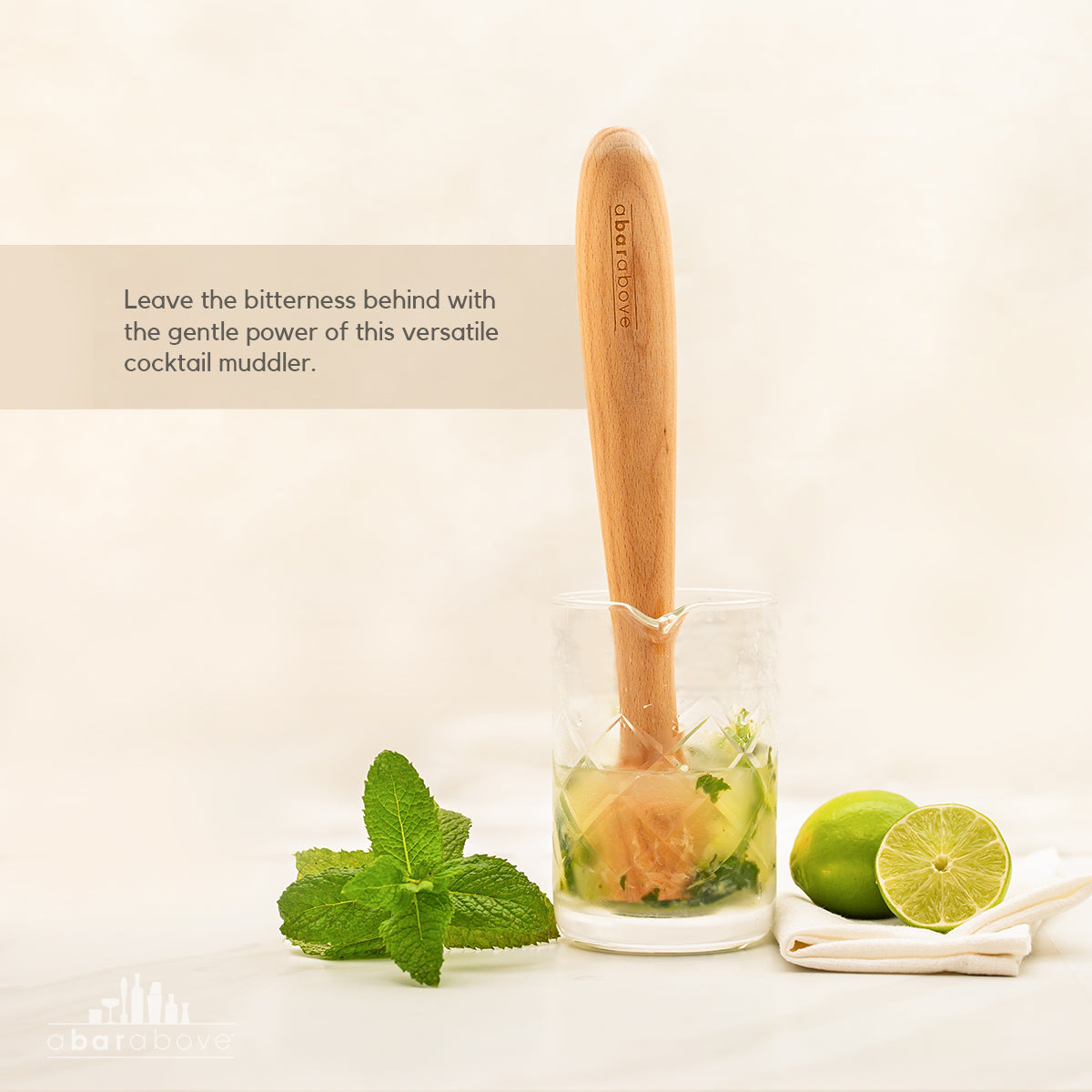 Premium Natural Hardwood Extra Long Cocktail Muddler - Bar Tool for Mixing Mojitos, Old Fashioned & Craft Cocktails - Perfect for Home Bartenders & Professional Bars