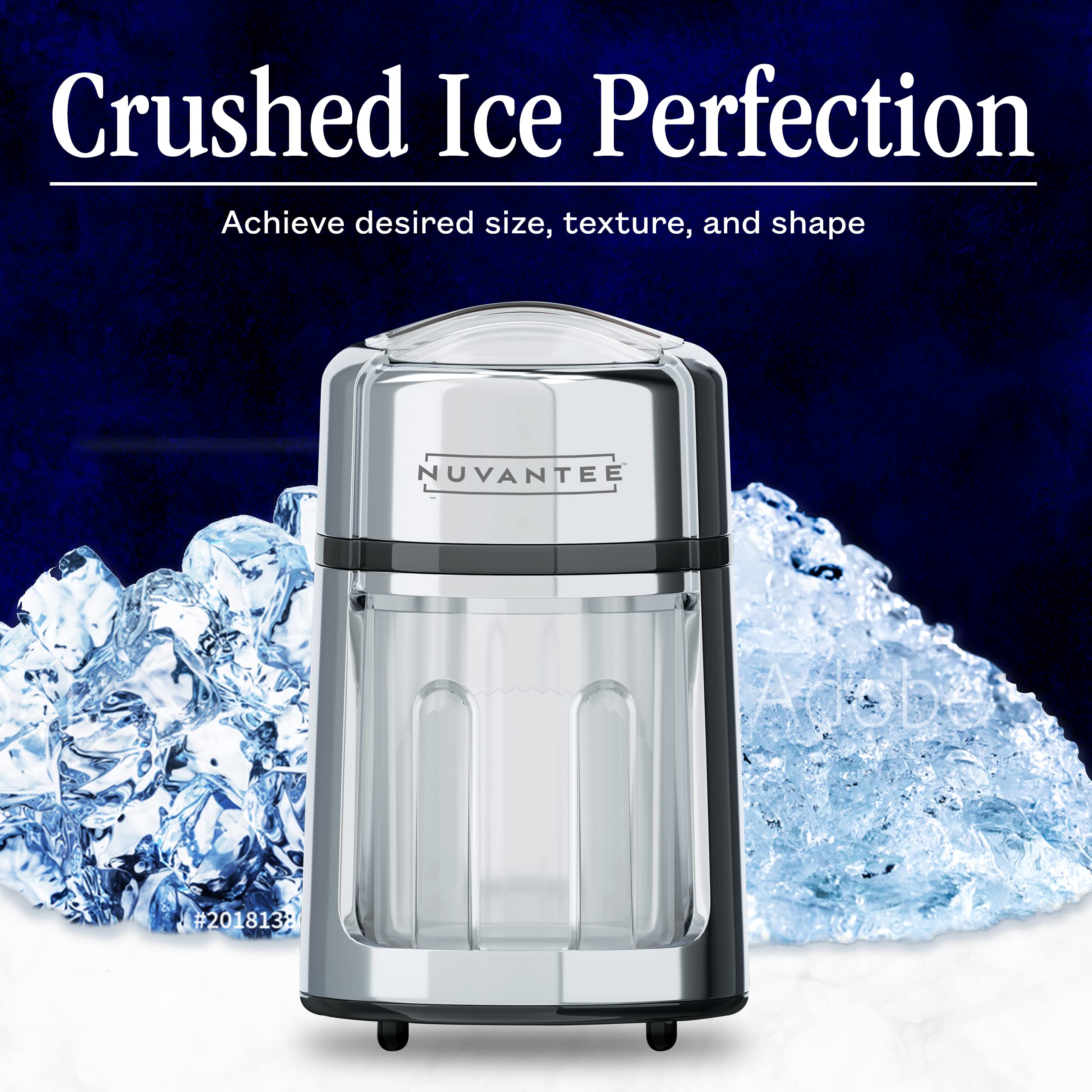 Premium Manual Ice Shaver - Stainless Steel Snow Cone Maker for Home & Commercial Use, Non-Slip Base, BPA Free - Perfect for Parties, Cafes, and Summer Treats