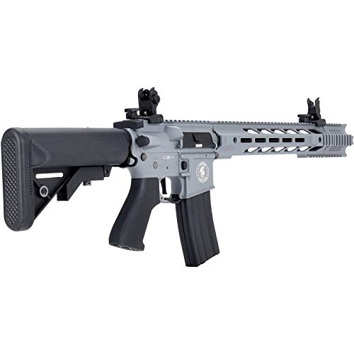 Lancer Tactical LT-25 ProLine M4 SPR Interceptor Airsoft AEG Rifle - High FPS 395 | Gray | Tactical Training & Competitive Airsoft Games