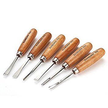 Premium Wood Carving Tool Set for Beginners - Hardwood Handles & W-1 Tool Steel Blades - Straight Edge Carving Knives - Made in USA - Perfect for Whittling, DIY Crafts & Woodworking Projects