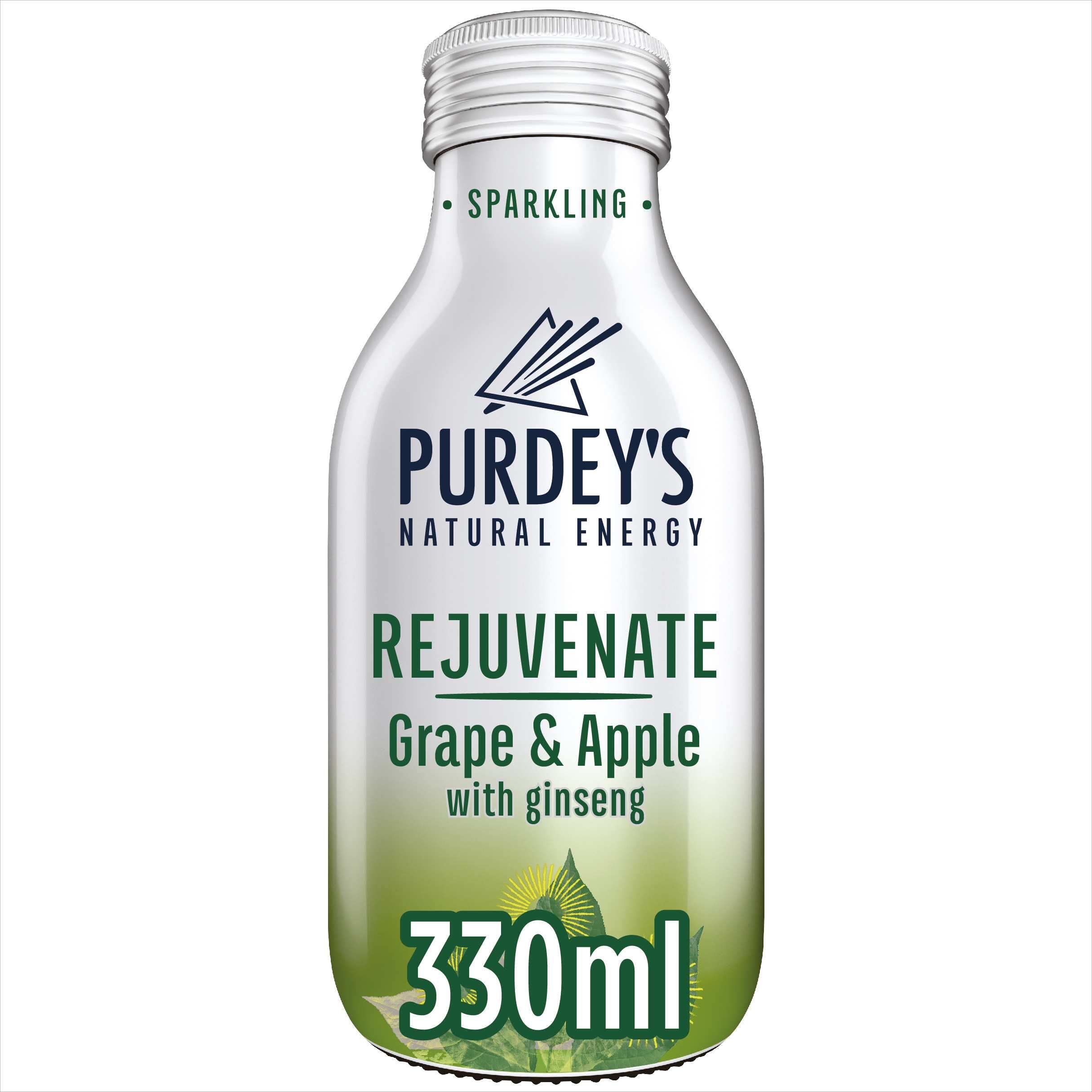 Purdey’s Rejuvenate Natural Energy Drink - 12 Pack of 330ml Bottles | Boost Energy Naturally | Perfect for Workouts, Travel & Daily Refreshment