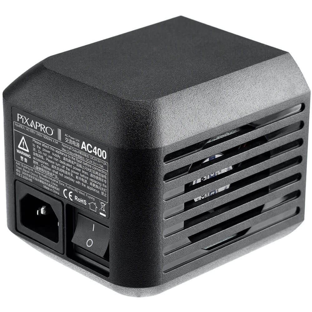 Godox AD400PRO AC Power Adapter for Studio Flash - Professional 400W Power Supply for Photography Lighting, Perfect for Indoor Studio & On-Location Shoots