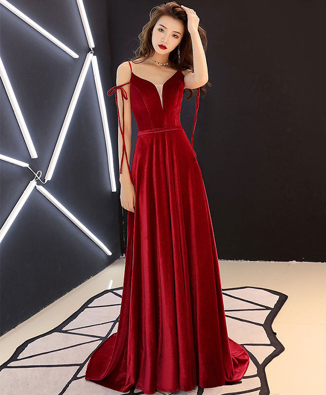 Elegant Burgundy Long Prom Dress for Women - Formal Evening Gown for Homecoming, Ball & Special Occasions