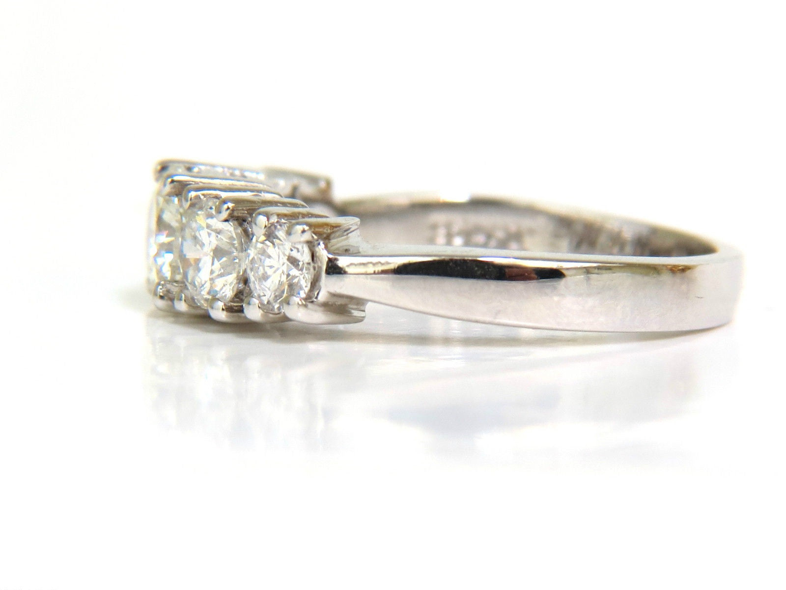 1.20CT Diamond Band Ring with 5 Stones in 14KT Gold (H/VS) - Elegant Jewelry for Weddings, Anniversaries & Special Occasions