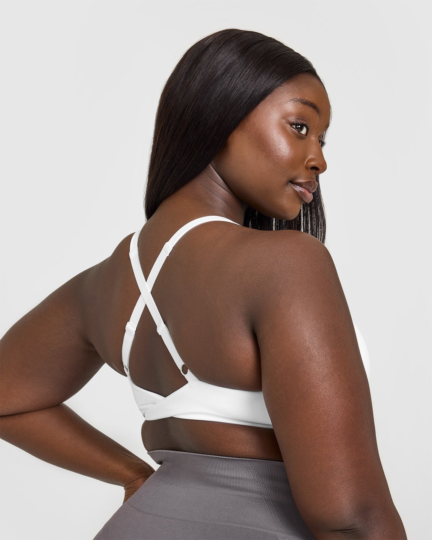 Seamless Wireless Micro Bralette for Women - Comfortable Soft White Sports Bra for Yoga, Gym & Everyday Wear