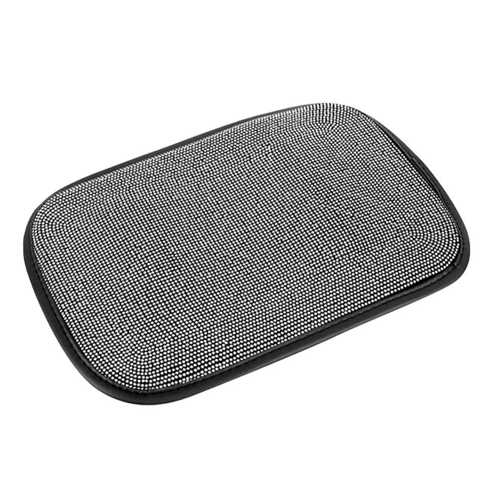 Sparkling Rhinestone Car Armrest Cover - White for Luxury Car Interior Protection & Comfort