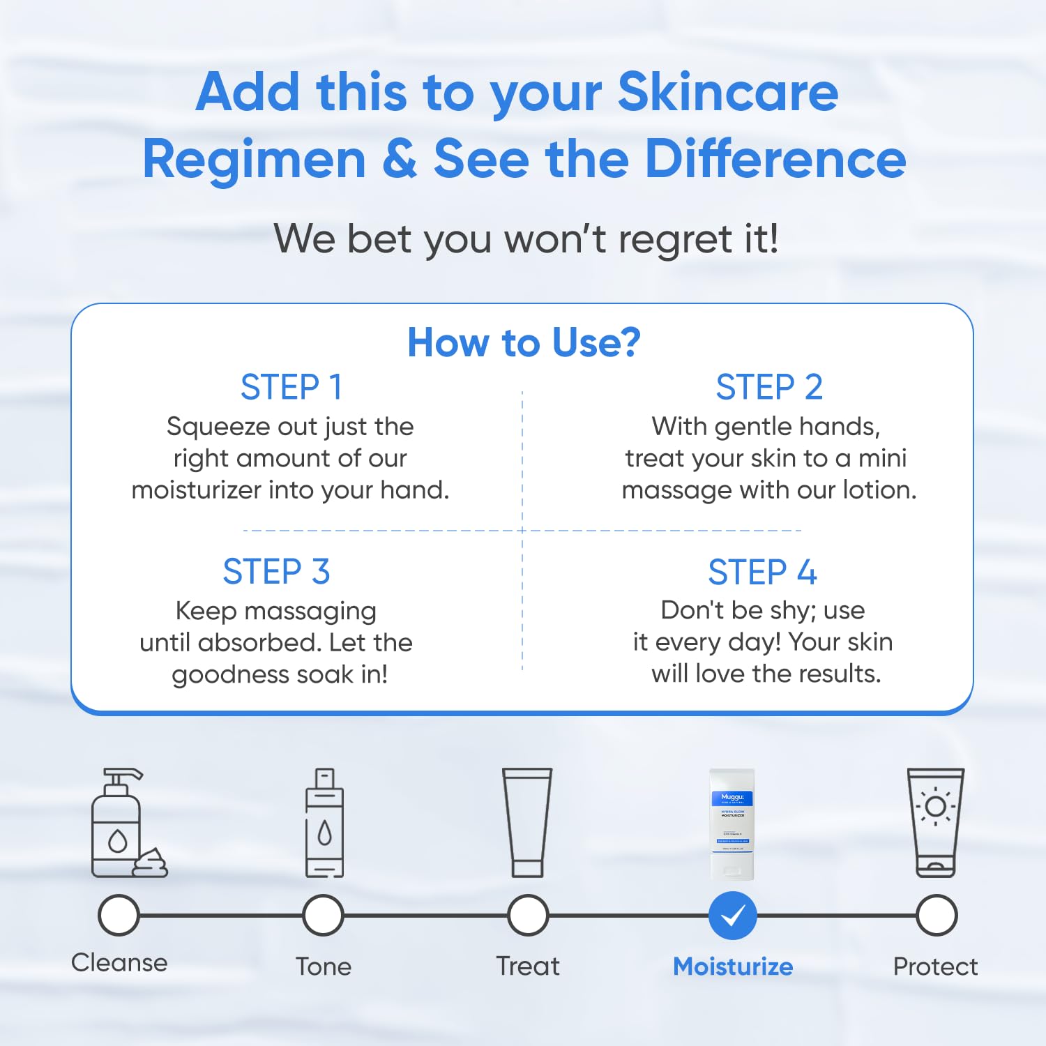 Muggu Skincare Hydra Glow Moisturizer with Vitamin E & Hyaluronic Acid - Deep Hydrating Face & Body Cream for Dry Skin - 100ml | Day & Night Moisturizer for Glowing Skin | Perfect for Daily Skincare Routine & Travel