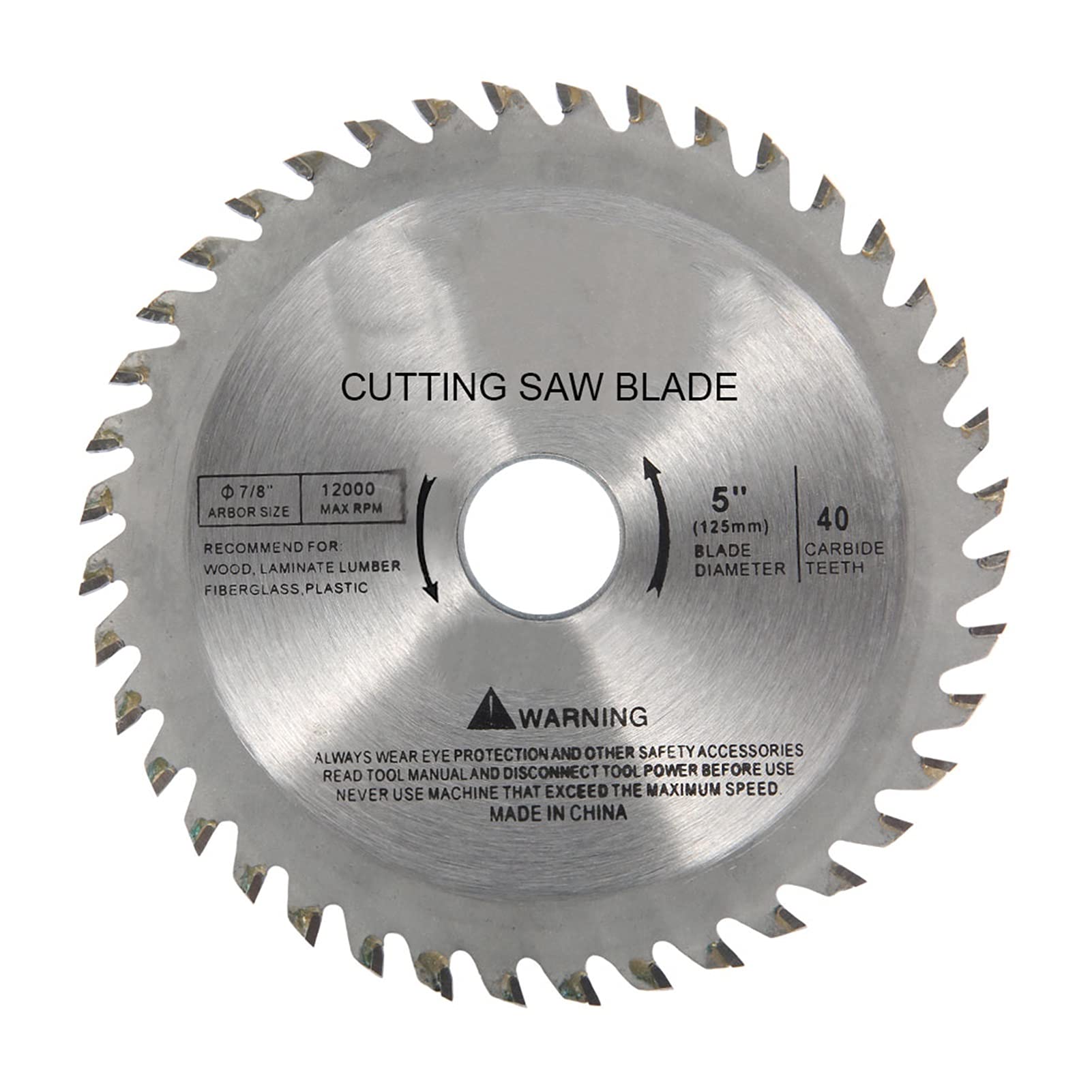 5 Inch 30/40 Teeth TCT Circular Saw Blade - Carbide Tipped Wood Cutting Disc for Angle Grinder | Perfect for DIY Woodworking, Plywood Cutting & Home Renovation Projects