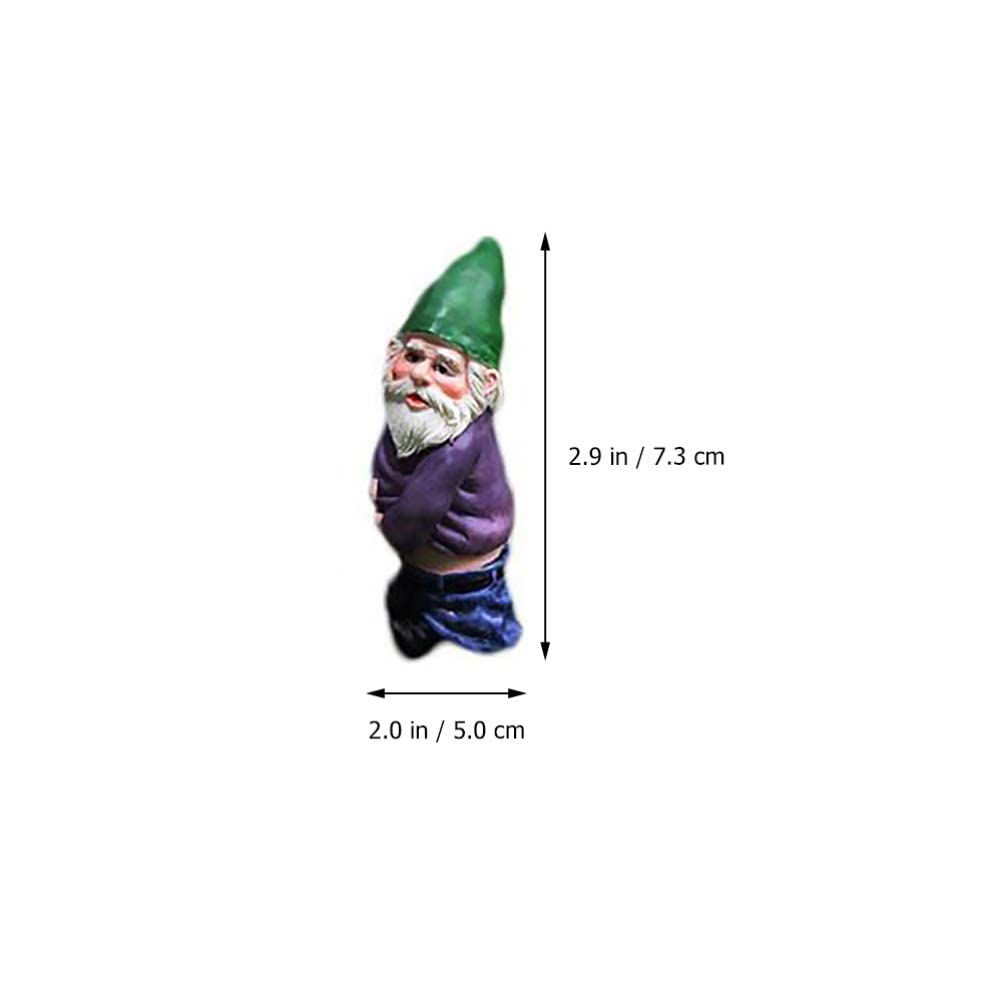 VOSAREA 4-Piece Resin Garden Dwarf Figurine Set - Cute Outdoor Decorations for Lawn, Yard, and Flower Bed - Perfect for Fairy Gardens, Landscaping, and Seasonal Home Decor