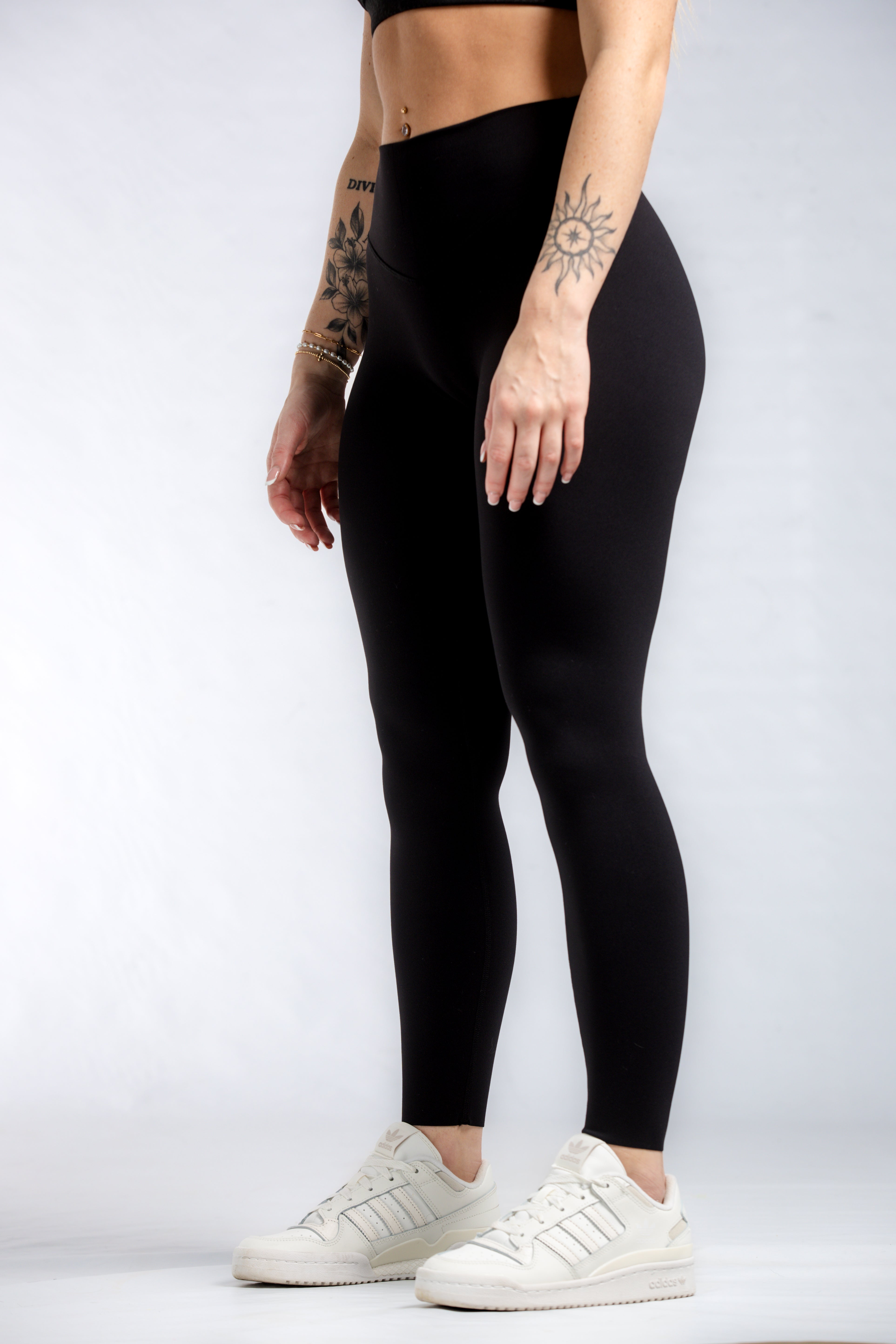 High Waist Black NKD Leggings for Women - Yoga, Running & Everyday Comfort | Seamless Workout Tights for Gym, Lounge & Active Lifestyle