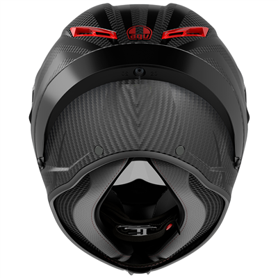 AGV Pista GP RR ECE 22.06 Motorcycle Helmet - Intrepido Carbon Fiber with Black & Red Design - High-Performance Racing Helmet for Track & Street Riding