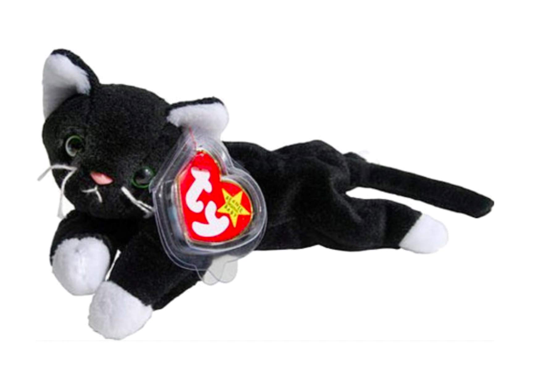 Ty Beanie Babies Zip The Black Cat with White Paws - Soft Plush Stuffed Animal Collectible Toy for Kids & Adults - Perfect for Gifts, Decor, and Cat Lovers