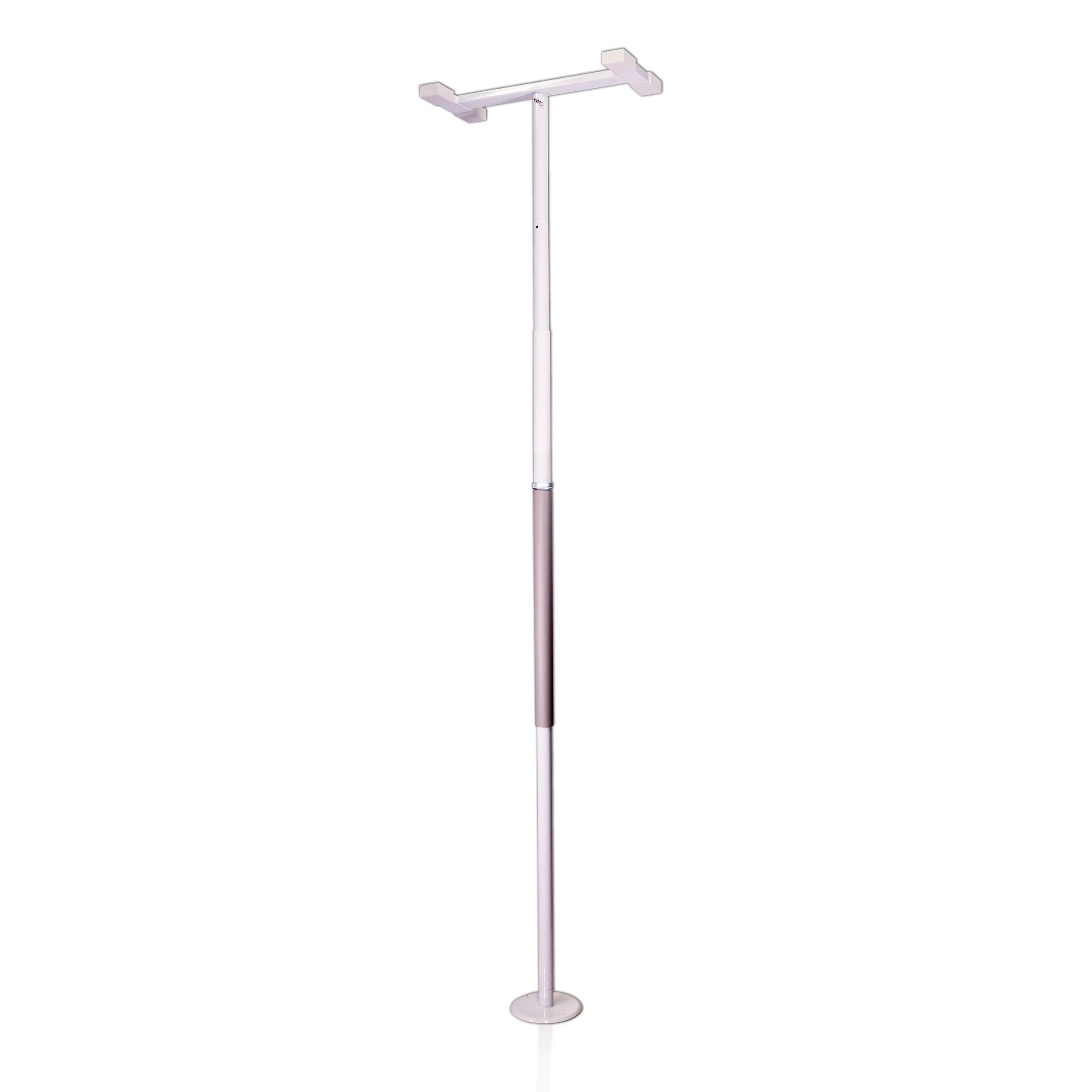 Stander Security Pole - Adjustable Floor to Ceiling Transfer Pole for Elderly & Disabled | Non-Slip Bathroom Safety Rail with Padded Handle | Ideal for Toilet, Shower & Bedroom Assistance (Iceberg White)