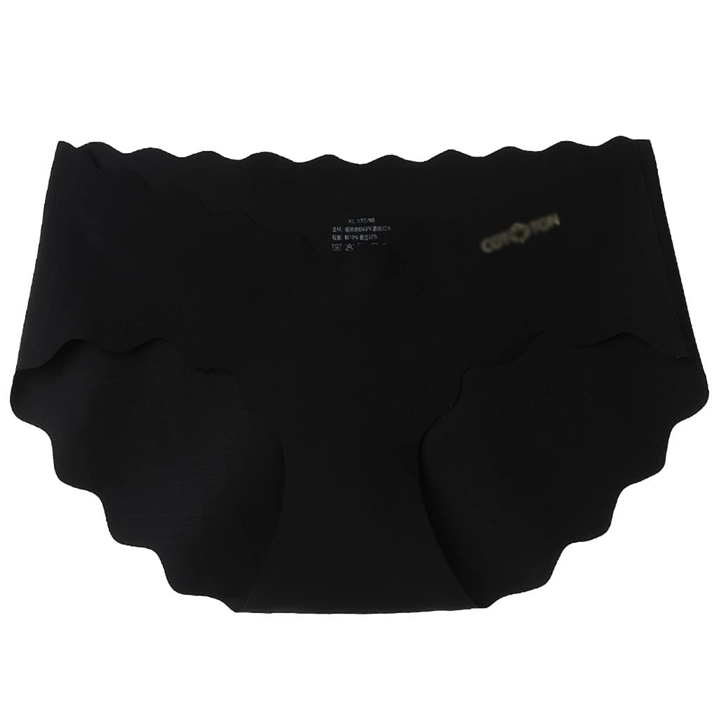 3 Pack Seamless Cotton Maternity Underwear - Soft Postpartum Panties, Flexible Fit Over Bump Briefs, Comfortable Solid Color (Black, Large) - Perfect for Pregnancy & Nursing Comfort