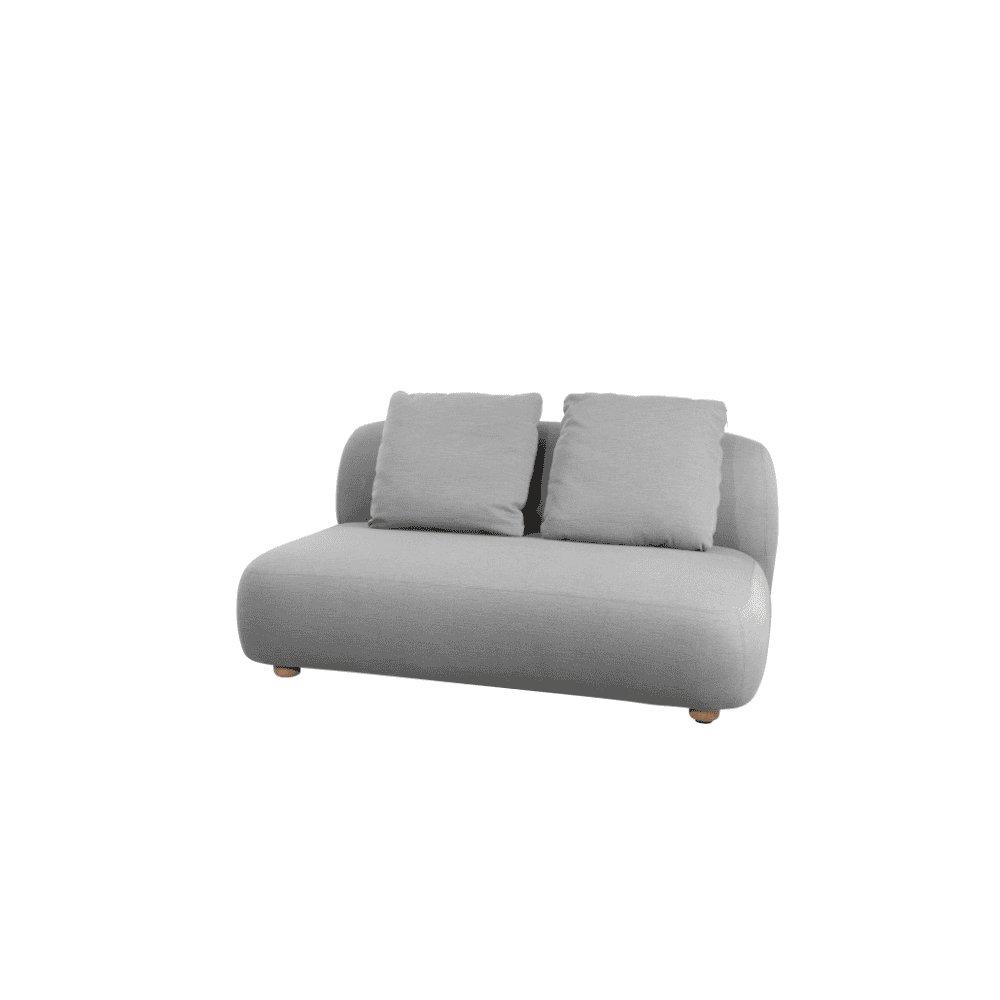 **Modular 2-Seater Outdoor Sofa Set - Waterproof & Durable Patio Furniture for Garden, Poolside, and Backyard Relaxation**