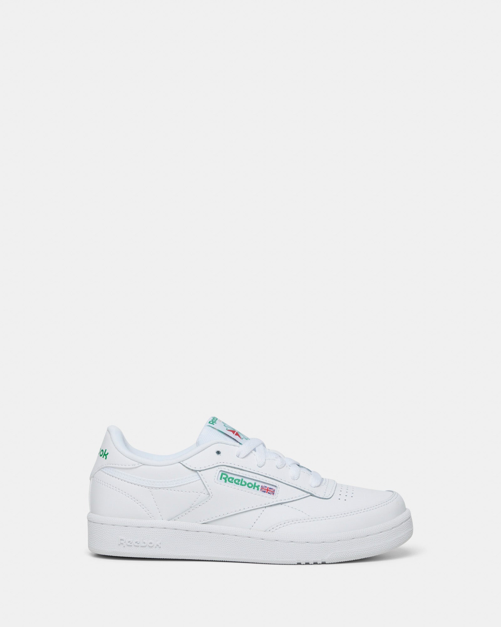 Club C Sneakers for Kids - White, Glen Green & Vector Blue Colorway | Stylish & Comfortable School Shoes for Boys & Girls | Perfect for Casual Wear, Sports & Everyday Activities