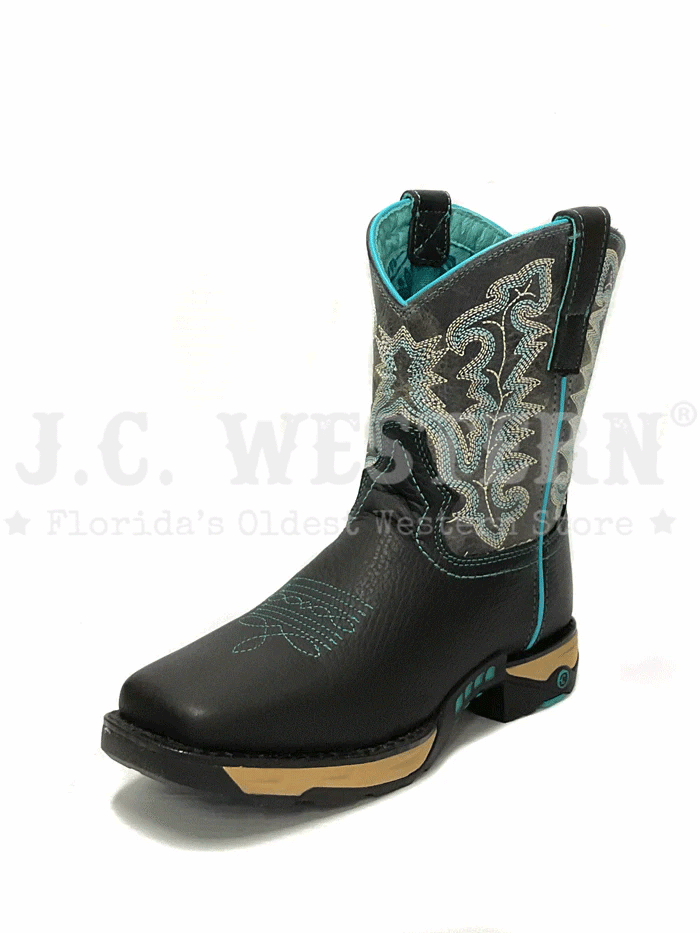 Corral W5000 Women's Square Toe Work Boots - Black - Durable Farm & Ranch Boots for Safety and Comfort | Perfect for Outdoor Work, Horseback Riding, and Country Fashion