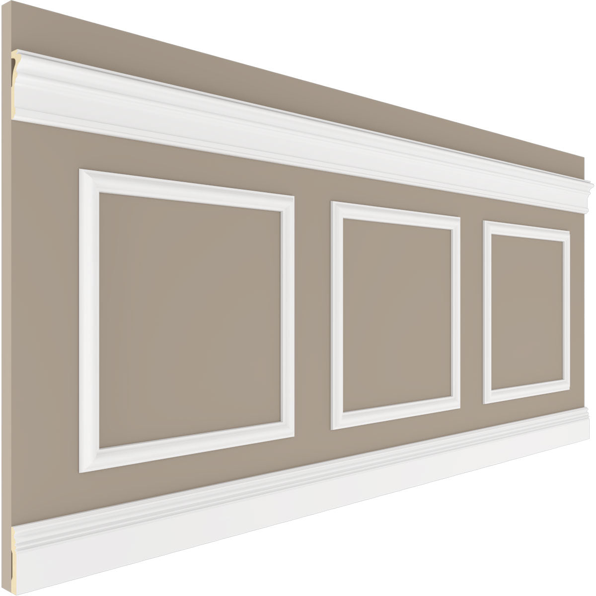 Ashford Traditional Wainscot Paneling Kit - 94.5 Inch Premium Wood Wall Paneling for Home & Office Decoration | Easy DIY Installation for Living Room, Bedroom, Dining Room & Hallway