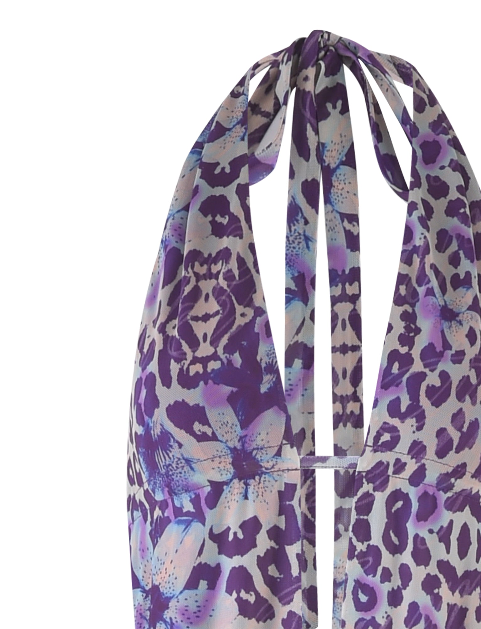 Poppy Leopard Purple Magdalena Maxi Dress - Elegant Flowy Long Dress for Women, Perfect for Summer, Beach, Parties & Special Occasions
