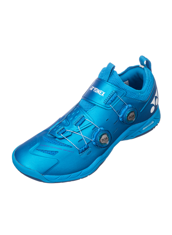 Yonex Power Cushion Infinity 2 Badminton Shoes for Men & Women - Lightweight Court Shoes with Cushioning Technology - Metallic Blue - Perfect for Indoor Badminton, Squash & Tennis Matches