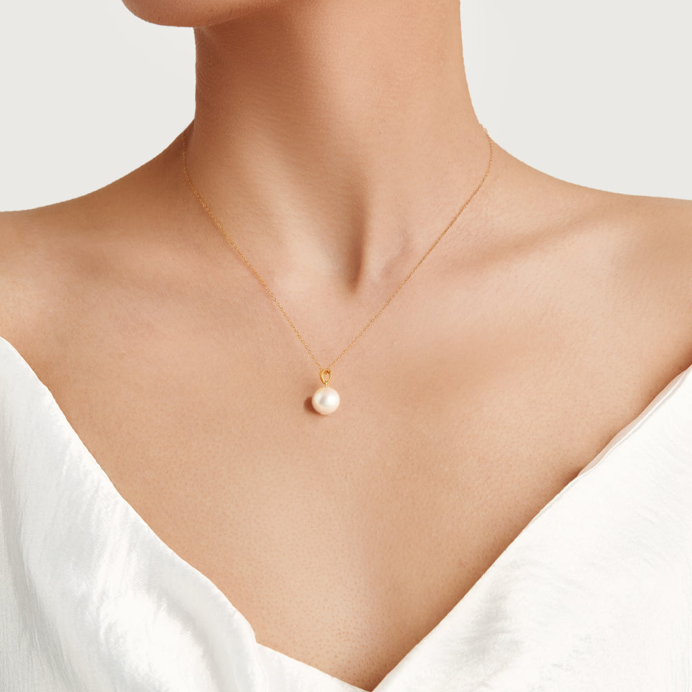 AAAA Quality Lustrous Pearl Pendant Necklace for Women - Elegant Jewelry Gift for Wedding, Anniversary & Special Occasions