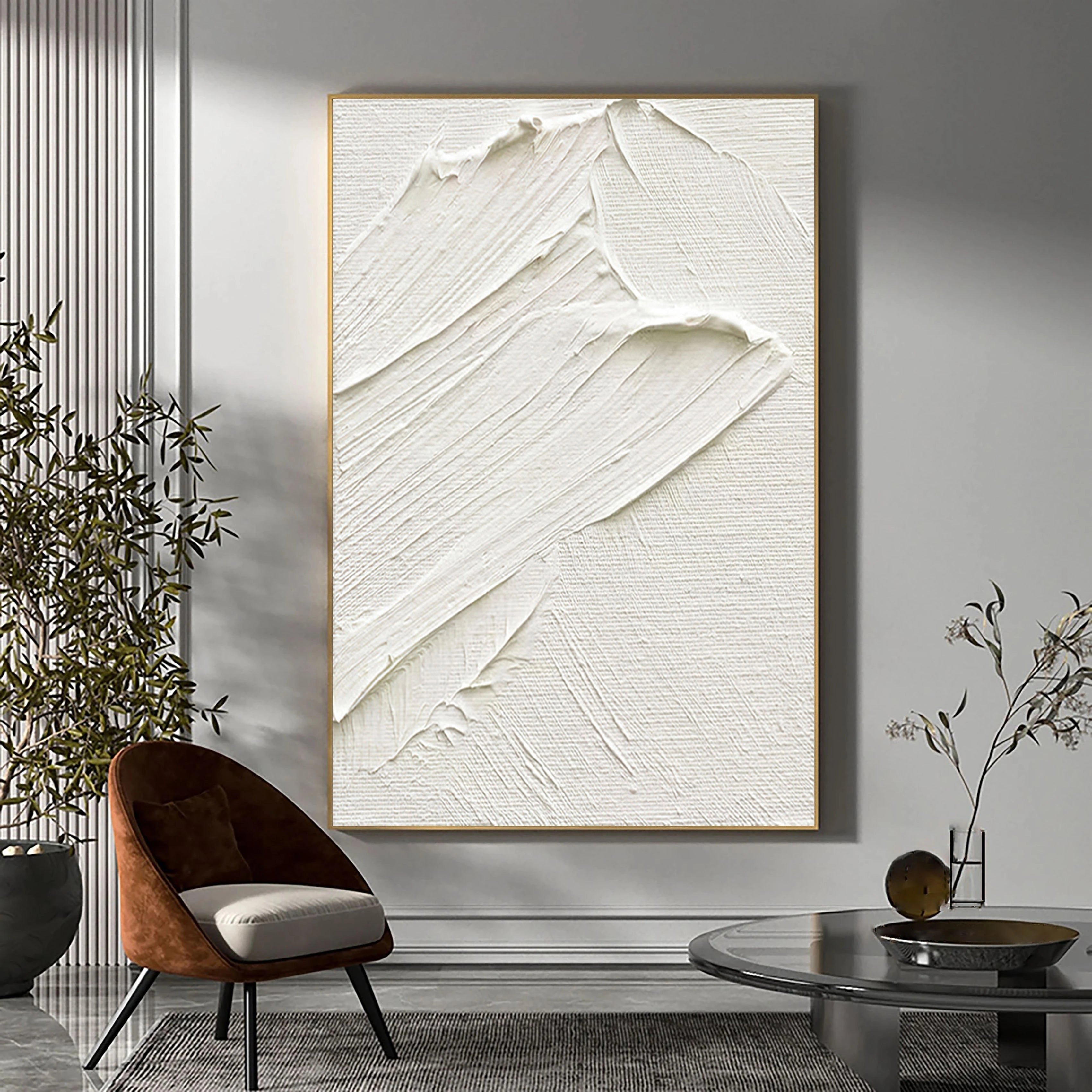 Minimalist Textured Plaster Art Painting - Modern Abstract Wall Decor for Living Room, Bedroom & Office #MM018