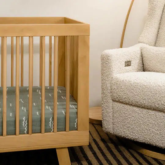 Babyletto Hudson 3-in-1 Convertible Crib in Honey - Modern Nursery Furniture for Newborn to Toddler Bed | Perfect for Small Spaces & Gender-Neutral Nursery Decor