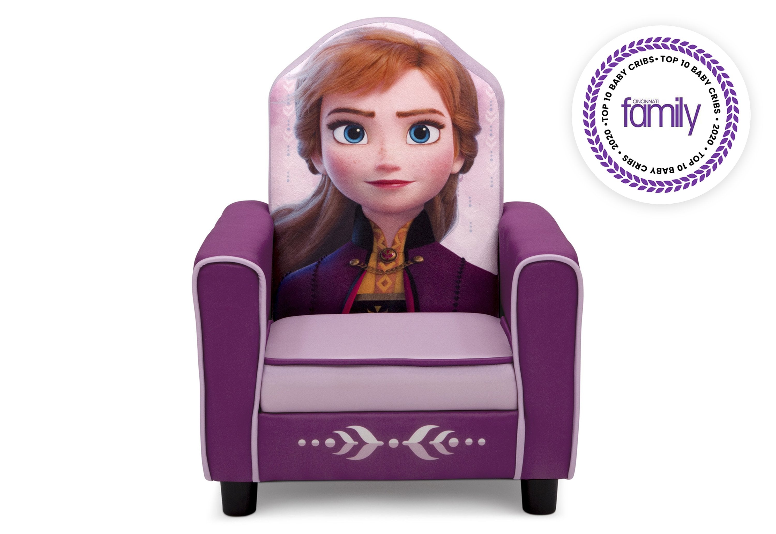 Frozen II Anna Kids Chair - Disney Princess Themed Upholstered Chair for Children's Room, Playroom & Birthday Gift